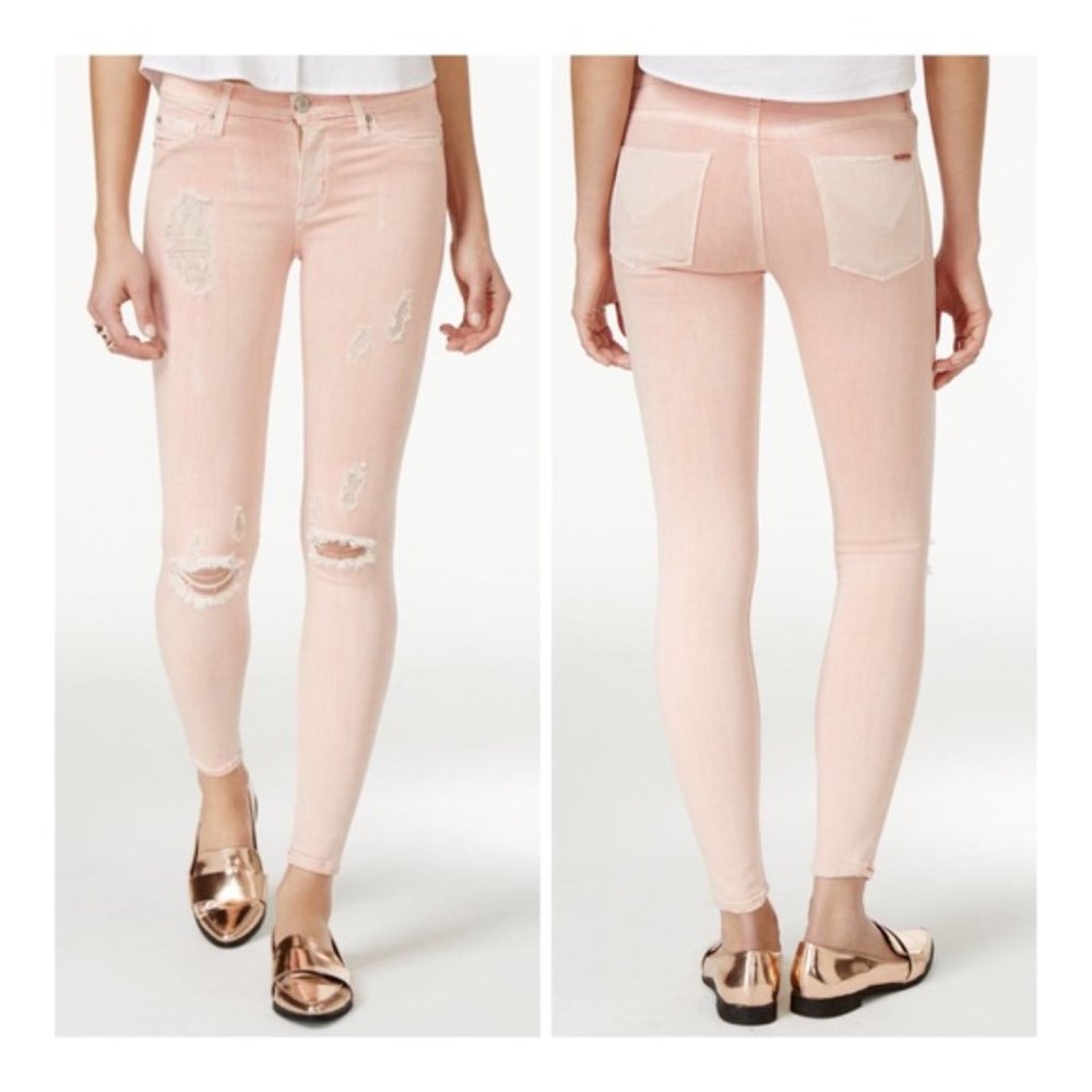 HUDSON Nico Midrise Super skinny Blush Jeans